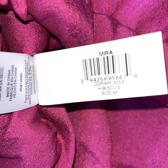 Dress the Population Mira Ruffle Hem Hibiscus Pink Dress Medium - Picture 13 of 13